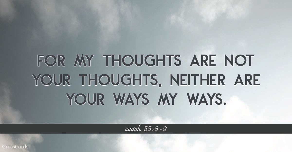 Your Daily Verse Isaiah 55 8 9