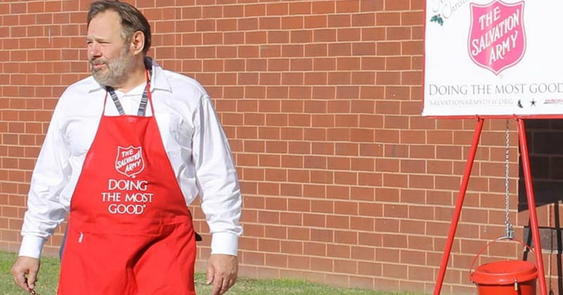 The Guy in the Red Apron: How a Salvation Army Bell Ringer Brings Heart to the Job