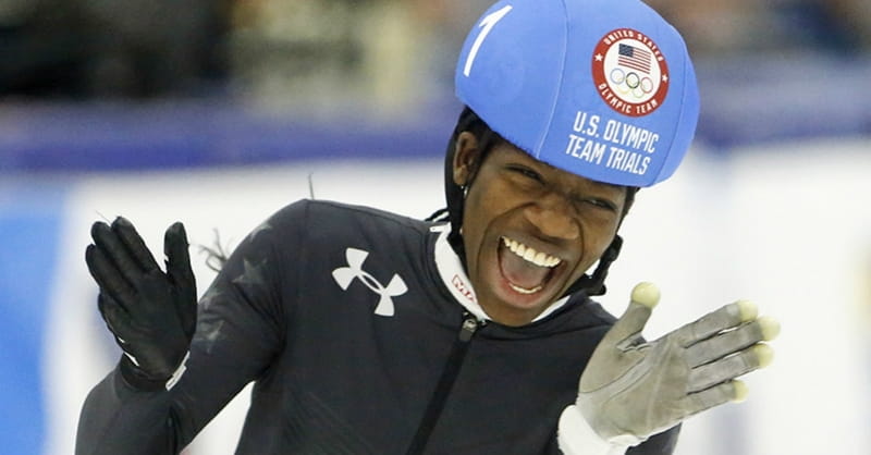 First Black Female Speedskater Maame Biney Smiles because ‘God Has Blessed Me’