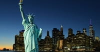 Protester Climbed Up the Base of the Statue of Liberty