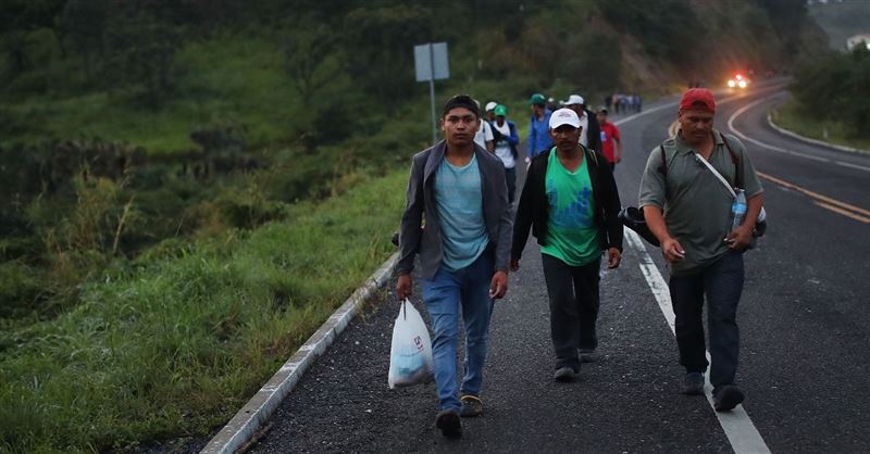350 Migrants from the Central America Caravan Arrive at the US Border