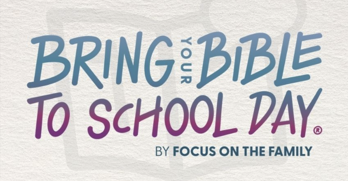 11th Annual Bring Your Bible to School Day Is Thursday, October 2