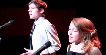 2 Kids Sing Anointed Rendition Of 'The Prayer'