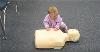 Smart Baby Girl Knows How To Perform CPR