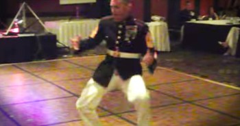 When these Marines attended a recent Marine Corps Ball, they busted out some serious moves! God bless our servicemen!