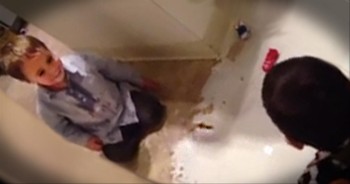 Don't Cry Over Spilled Milk. And Don't Ask These Silly Boys to Clean it Up! LOL