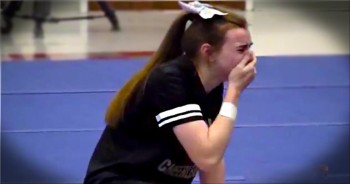 When Delainey Smith ran onto the court to perform her cheerleading routine, she had NO IDEA that her dad had returned from his one-year Navy deployment.  Her emotional reaction is a testament to the love she feels for her dad.   So beautiful!