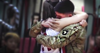 When Meghan took the court for senior night, she had no idea that her brother, Billy, had returned early from Afghanistan to surprise her.  The love between these siblings will move you during this emotional homecoming surprise.
