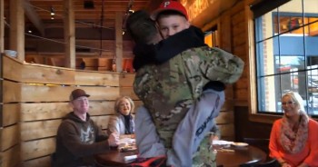 Little Skylar's dad was deployed for 13 months, and he missed him terribly!  Skylar called their radio station to dedicate songs to his dad, then one day, he got the biggest surprise.  This is so sweet -- you won't want to miss it!