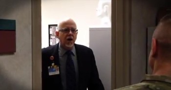 You'll feel the love and relief as this dad opens the door of his office and gets the best surprise ever!  So sweet.