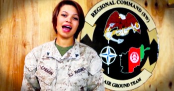 Marine Sings Beautiful Version Of ‘God Bless America’