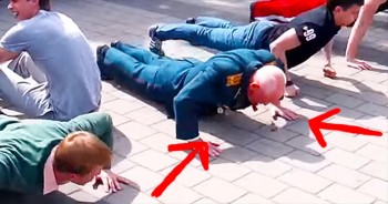 This Ukrainian veteran just dominated the push-up competition. He proves that age is just a number!