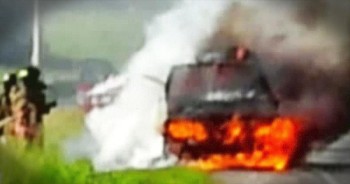 This driver was trapped in a fiery vehicle and thought his life was over. Then, one man overcome with unearthly strength came to the rescue. God truly had a hand in this. 