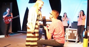 Noah and Kacy met at church camp 3 years ago, so it was the perfect setting for a grand proposal. She thought she was surprising him, but boy was she wrong! 