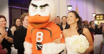 Jennifer’s father passed away 2 years before her wedding. Jennifer did not want someone to take his place, but rather someone to represent him. He was the biggest Miami Hurricanes fan, so this was a completely fitting tribute. My spirit is lifted!