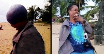 Sarah had never seen the ocean before. When her friends removed the blindfold, the most genuine reaction occurred and completely melted my heart. 