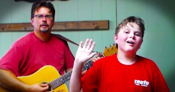 Doctors had to remove half of James' brain to stop terrible seizures! He had to learn how to walk and talk all over again, but just a few months later he's SINGING, for JESUS! Hear him sing “Our God Is An Awesome God” with his dad and KNOW they sing the truth! 
