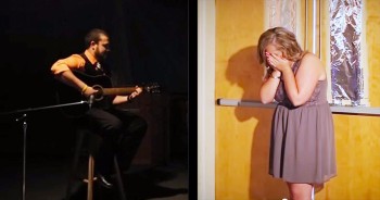 Samantha thought she was going to a surprise birthday party for a family member, until she walked in and saw Nick on stage. My heart is exploding with love. 