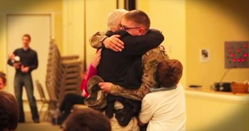 The whole family thought has Seth was overseas serving in our nation’s military. Little did they know that he was right BEHIND them! What a way to end church service!