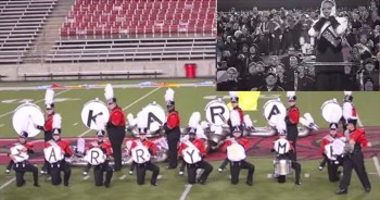 Drum major Kara Mullinax got the surprise of her life when her boyfriend stepped out of line and got down on one knee. Now this is one proposal with a BANG!