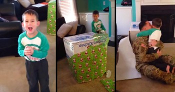 When his daddy sent him a present, this little tike was so excited. But when he saw what was inside, he was over the MOON! This has got to be the best reaction ever!
