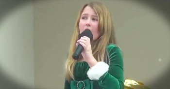 Molly Rae sang 'Silent Night' today at the Mall.