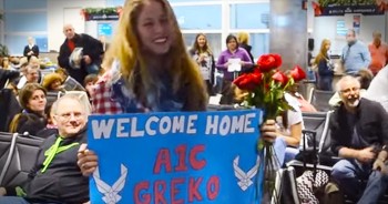 Emma and Jon knew they wanted to get married. They had even talked about it over the phone while Jon was at Basic Training. But Emma had no idea the surprise Jon had in store when he stepped off the plane. Just look at the reaction!
