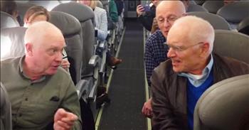 Flight delays are never fun but this incredibly talented group of men decided to lighten the mood by giving an amazing live performance. 

This particular flight was carrying the Port City Sound music group when the plane was delayed. We've seen a lot of surprise performances on planes and trains but we've never seen anything like this barbershop quartet's a cappella performance of the golden oldie 'Under the Boardwalk'! 

I love listening to these men brighten the day of these strangers. What a moment! 