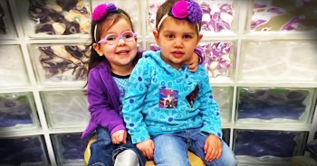 Little Girl Tells 3-Year-Old Fellow Cancer Fighter She’s Going To Disneyland
