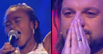 Chelsea is one AMAZING little girl. Her version of ‘Girl On Fire’ had every single judge turning around within seconds. I’m just blown away by this talent!