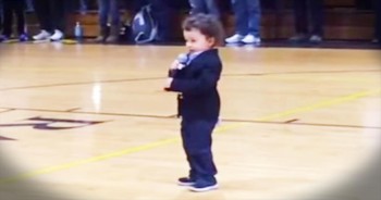 Precious 2-Year-Old BELTS Out The Cutest Version Of The National Anthem
