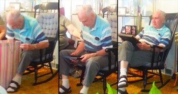 Grandpa Breaks Down After Seeing Photo Of His Mother