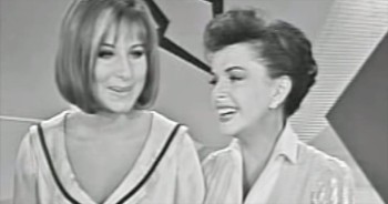 These two legends came together decades ago for a duet that has stood the test of time. Judy Garland and Barbara Streisand truly shine as they sing ‘Get Happy/Happy Days Are Here Again.’ What an incredible moment in time!