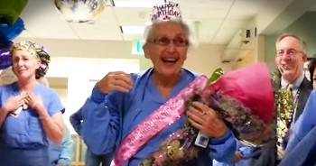 SeeSee Rigney has been a nurse for over 6 decades. And her coworkers at Tacoma General Hospital are celebrating her 90th birthday in the most amazing way. This hard-working grandma is an inspiration to us all.