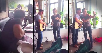 When country music sensation Hunter Hayes heard his song at a local restaurant, he just knew he had to jump in. The look of this young man’s face just made my whole day! I love when celebrities do stuff like this!
