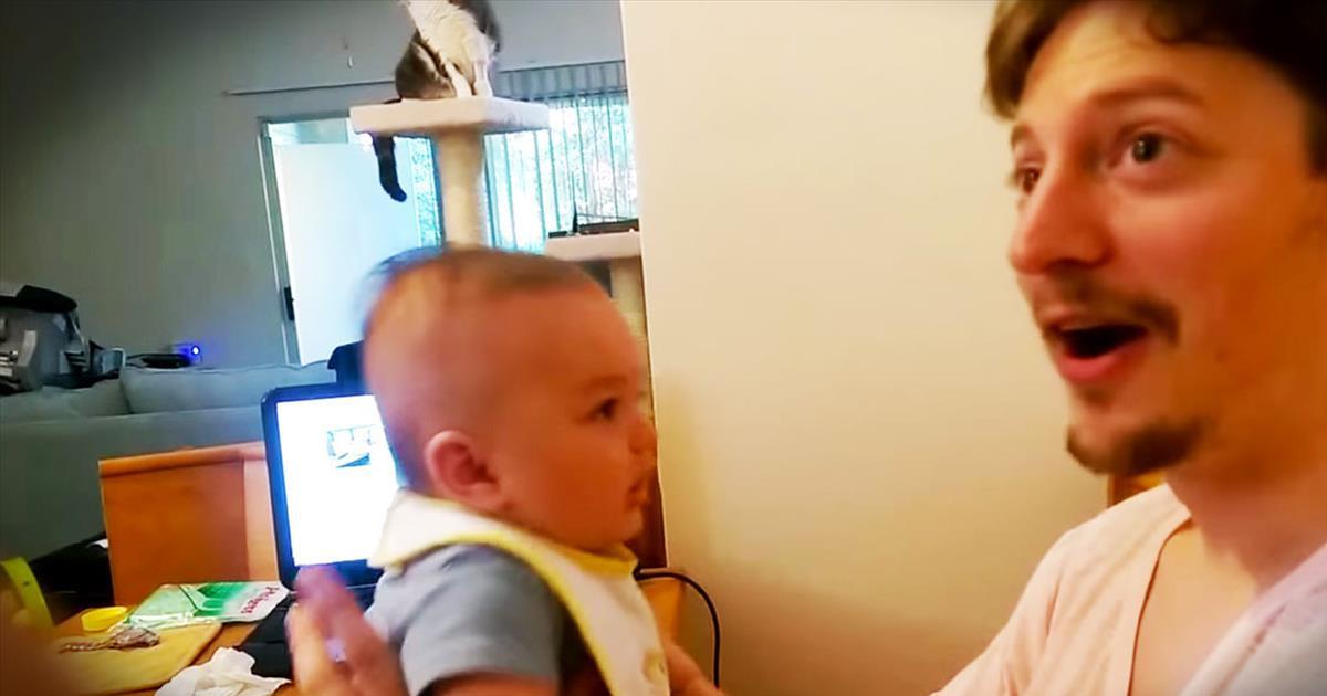 3 Month Old Baby Says I Love You To Dad Cute Videos 3 Month Old Baby Says I Love You To Dad Cute Videos