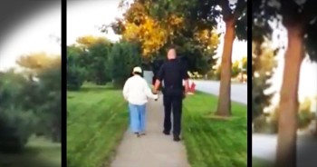 Police Officer Walks Woman With Special Needs Home