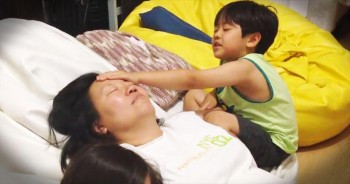 5 year old Joshua praying for his mommy's headache. This was so cute I had to share!