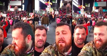 Musical Contractors Sing ‘Amazing Grace’ In The Middle Of Times Square