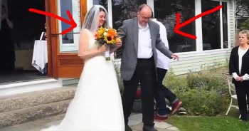 Father With Leukemia Stands Up To Walk Daughter Down The Aisle