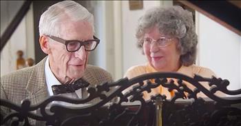 Grandma and Grandpa have been playing the piano together since they were first married. And today, they’re celebrating 60 years of matrimony. This beautiful piano duet, which pays homage to the film ‘Up,’ just gave me the biggest smile. Happy anniversary! 