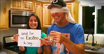 This wife had some very special news to share with her husband. Disguised as a blind taste test, she hands different foods for her husband to try. And when she gets to the last jar…this might be the cutest pregnancy announcement ever!