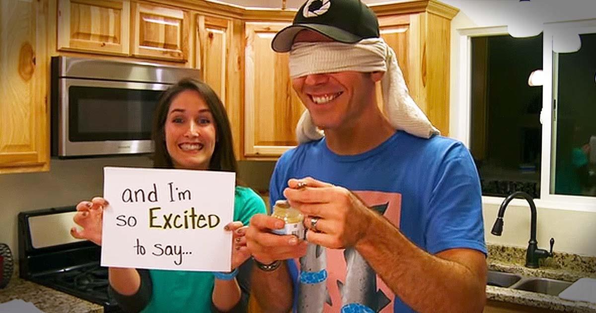This wife had some very special news to share with her husband. 