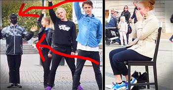 Caroline was completely stunned when she sat down in the middle of the sidewalk. But when 'You're The Want That I Want' from the movie Grease started playing, the tears started to roll. Her new fiance, Alexander, certainly did an amazing job of planning this surprise flash mob proposal. Many blessings for the couple!