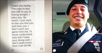 Taylor Thyfault died a hero while on a police ride along that ended in a high speed chase. His mother was grief-stricken, but found comfort in sending text messages to his cell phone number. But the day she received a response...my heart can barely take this. God truly works in amazing ways!