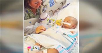 Baby Brodie was going to die without a liver transplant. That's when his momma gave him life for the second time. And when she gets to see him for the first time after surgery God gave her a tiny miracle. Get ready to get chills when you see this baby boy!