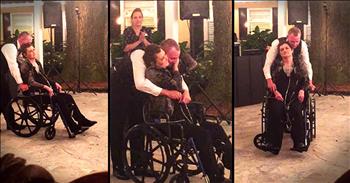 Dot Crosby was told she had 2 weeks left to live, but she vowed to fulfill her last dying wish. 10 weeks later, Dot and her son, Tyler, joined together at his wedding for this tear-filled dance. I don't think there's a dry eye left in the place.