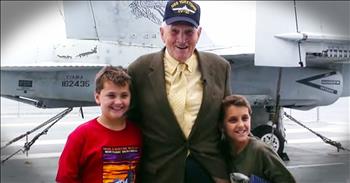 When twin brothers Carter and Jack visited the USS Yorktown they realized that history could change their lives. That's also where the boys met veteran sailor Rodger Harding who served on the ship. Their first meeting touched our hearts and when they reunite again...I'm lovin' every second. 