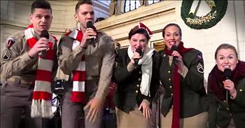 The US Air Force band wanted to surprise people with some Christmas cheer with a flash mob. And how they did it with this amazing WWII flashback will move you. What an incredible way to honor a time past and celebrate the Christmas season!