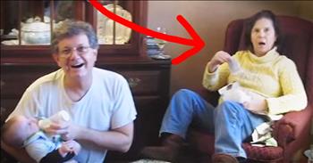 When her mother started opening the present, I don't think anyone was prepared for THIS reaction. What a special way to announce a new bundle of joy. And just look at those reactions!